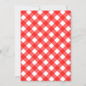I Do BBQ Red Plaid Party Bridal Shower Invitation Kaart (Achterkant)