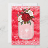 I Do BBQ Red Waterverf Roos Engagement Party Kaart (Achterkant)