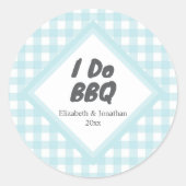 I Do BBQ Ronde Sticker (Voorkant)