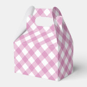 I Do BBQ Roze Gingham Sunflower Favor Box Bedankdoosjes (Achterkant)