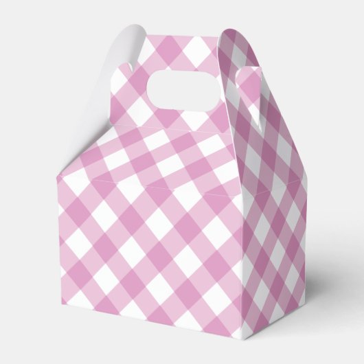 I Do BBQ Roze Gingham Sunflower Favor Box Bedankdoosjes (Achterkant)