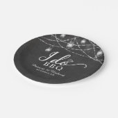 I Do BBQ Rustic Chalk Engagement Party Papieren Bordje (Gekanteld)