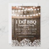 I DO BBQ Rustic Engagement Party Babys Breate Kaart (Voorkant)