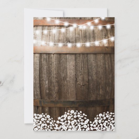 I DO BBQ Rustic Engagement Party Babys Breate Kaart (Achterkant)