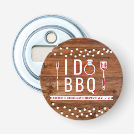 I Do BBQ Rustic Engagement Party Couples Shower Button Flesopener