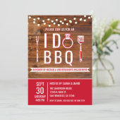 I Do BBQ Rustic Engagement Party Couples Shower Kaart (Staand voorkant)