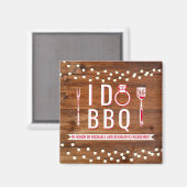 I Do BBQ Rustic Engagement Party Couples Shower Magneet (Voorkant / Achterkant)
