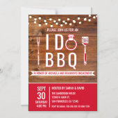 I Do BBQ Rustic Engagement Party Couples Shower Magnetische Uitnodiging (Voorkant)