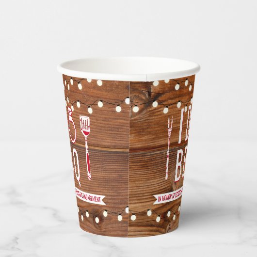 I Do BBQ Rustic Engagement Party Couples Shower Papieren Bekers (Rechts)