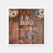 I Do BBQ Rustic Engagement Party Couples Shower Servet (Voorkant)
