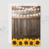 I DO BBQ Rustic Engagement Party Sunflower Kaart (Achterkant)