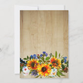 I DO BBQ Rustic Floral Barn Wood Engagement Party Kaart (Achterkant)