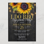 I DO BBQ rustic sunflower engagement party Kaart (Voorkant)