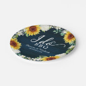 I Do BBQ Rustic Sunflower Engagement Party Papieren Bordje (Gekanteld)