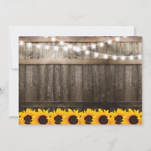 I DO BBQ Rustic Sunflower Photo Engagement Party Kaart (Achterkant)