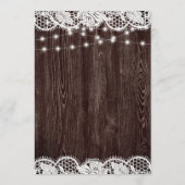 I DO BBQ rustic wood lace engagement party Kaart (Achterkant)