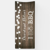 I DO BBQ Rustic Wood Wedding Engagment Banner (Verticaal)