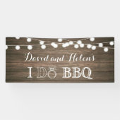 I DO BBQ Rustic Wood Wedding Engagment Banner (Horizontaal)