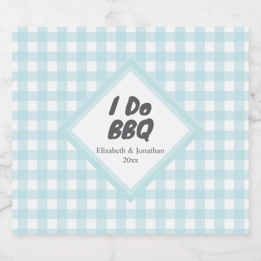 I Do BBQ Sparkling Wijnetiket (Enkel label)