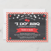 I DO BBQ String Lights Shower Engagement Party Kaart (Voorkant)