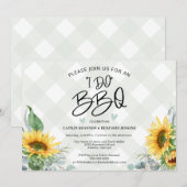 I Do BBQ Sunflower Buffalo Pned Vrijgezellenfeest Kaart (Voorkant / Achterkant)