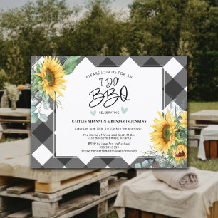 I Do BBQ Sunflower Buffalo Pned Vrijgezellenfeest Kaart