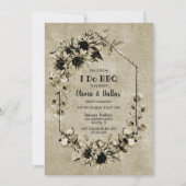 I Do BBQ  Sunflower Floral Engagement Party Kaart (Voorkant)