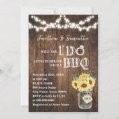 I do BBQ Sunflowers Western Couples Shower Kaart (Voorkant)