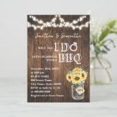 I do BBQ Sunflowers Western Couples Shower Kaart (Staand voorkant)