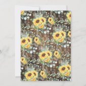 I do BBQ Sunflowers Western Couples Shower Kaart (Achterkant)