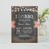 I DO BBQ Uitnodiging Rustic Wedding Engagment (Staand voorkant)