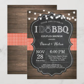 I DO BBQ Uitnodiging Rustic Wedding Engagment (Voorkant / Achterkant)