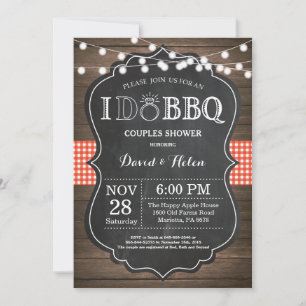 I DO BBQ Uitnodiging Rustic Wedding Engagment