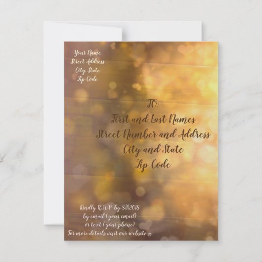 "I DO" BBQ Uitnodiging voor een bruiloft (Achterkant)