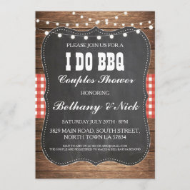 I DO BBQ Verloving Couples Showers Rustic Invite Kaart