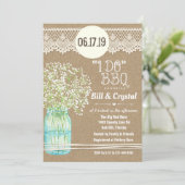 I DO BBQ Verloving Douche Invitation Kaart (Staand voorkant)