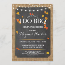 I DO BBQ Verloving Herfst Rustic Chalk Party nodig