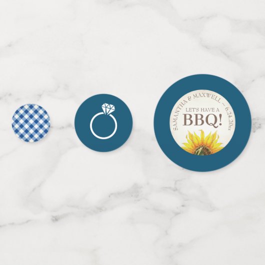 I Do BBQ Verloving Vrijgezellenfeest Confetti (Achterkanten)