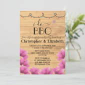 I DO BBQ verlovingsfeest string lichten rustiek Kaart (Staand voorkant)