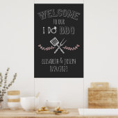 I Do BBQ Vrijgezellenfeest Engagement Party Welkom Poster (Keuken)