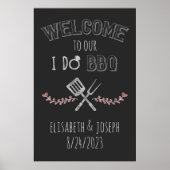 I Do BBQ Vrijgezellenfeest Engagement Party Welkom Poster (Voorkant)