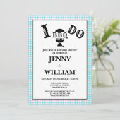 I Do BBQ Vrijgezellenfeest Verloving Kaart (Staand voorkant)