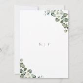 I Do BBQ Waterverf Eucalyptus Engagement Party Kaart (Achterkant)