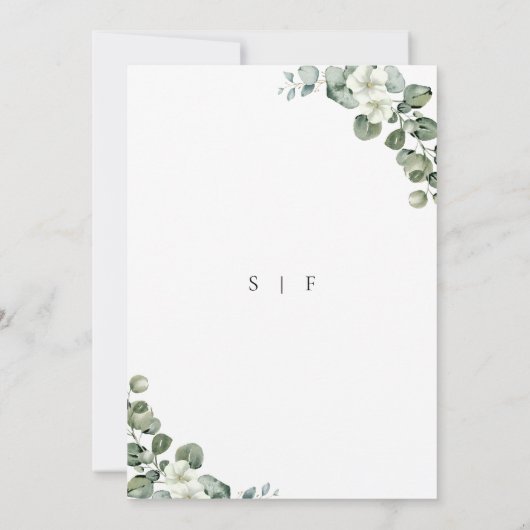 I Do BBQ Waterverf Eucalyptus Engagement Party Kaart (Achterkant)