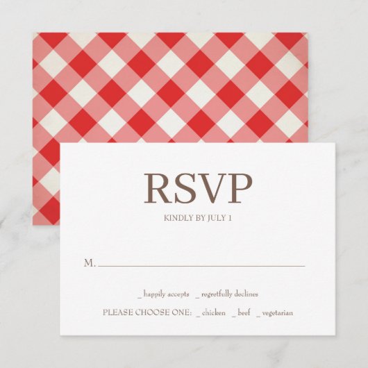 I Do BBQ Wedding RSVP Cards Notitiekaartje (Voorkant / Achterkant)