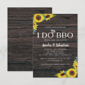 I Do BBQ Wood Sunflower Vrijgezellenfeest Kaart (Voorkant / Achterkant)