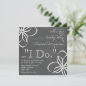 "I do" Chalk Geïnspireerde repetitie Kaart (Staand voorkant)