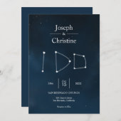 I DO Constellation Bruiloft Kaart (Voorkant / Achterkant)