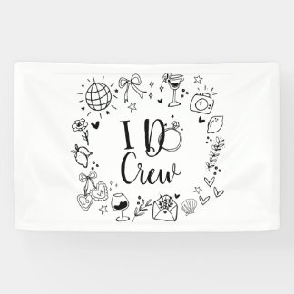 I Do Crew Bachelorette-feestbanner Spandoek