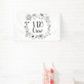 I Do Crew Bachelorette-feestbanner Spandoek (Insitu)